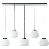 Philips Suspension , 5 lumières, modèle Kaizen, noire, IP20, culot E27, variateur intégré, compatible avec ampoules standard