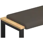 vidaXL Coussin de banquette en similicuir, gris, profondeur 35 cm