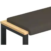 vidaXL Coussin de banquette en similicuir, gris, profondeur 35 cm