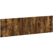 vidaXL Tête de lit murale BREDA, bois imitation chêne fumé