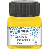 Kreul Glass & Porcelain Clear, peinture pour porcelaine et verre (20 ml)