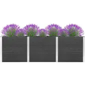 vidaXL Parterre de jardin surélevé 300x100x91 cm WPC Gris