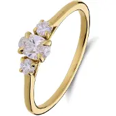 Lucardi Bague or / transparent