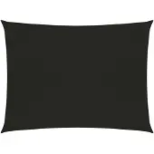 vidaXL Voile d'ombrage 160 g/m² Noir 6x7 m PEHD