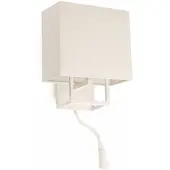 Faro Applique murale VESPER avec lampe de lecture LED Blanc, Beige