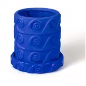 Seletti - Magna Graecia Onda Vase w/Saucer Bleu