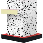 Seletti Table d'appoint Superside en terrazzo