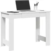 vidaXL Bureau blanc 100x45x75 cm bois composite