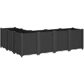 vidaXL Jardinière noir 160x120x53 cm polypropylène