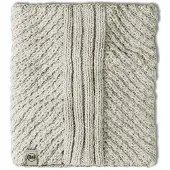 Buff Knitted & Full Fleece Neck Warmer Blanc