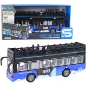 Leantoys Stadtbus Doppeldecker 1:16 Fahrt Licht Sounds Blau