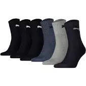 Puma Chaussettes de sport bleu marine / gris foncé / noir / blanc