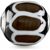 Thomas Sabo Bead Glas-Bead Schwarz, Weiss