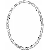 GUESS Jumn02124jwstt U G Stripes Necklace Argenté Homme