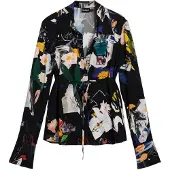Desigual T-shirt mélange de couleurs / noir
