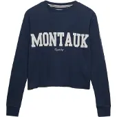 Superdry Sweat-shirt 'Athletic Essential' marine / blanc