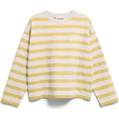 Armedangels Sweat-shirt 'FRANKAA' turquoise / jaune foncé / blanc