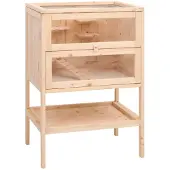 vidaXL Cage à hamster 55x40x80 cm Bois de pin massif