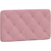 vidaXL Coussin de tête de lit rose 90 cm velours