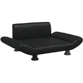 vidaXL Lit pour chien noir 70x45x28 cm similicuir