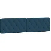 vidaXL Coussin de tête de lit bleu 200 cm velours
