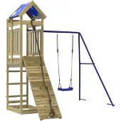 vidaXL Aire De Jeux D'extérieur Bois De Pin Imprégné