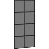 vidaXL Porte coulissante noire 102,5x205 cm verre trempé et aluminium