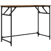 vidaXL Bureau chêne fumé 100x45x76 cm bois composite et acier