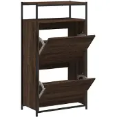 vidaXL Armoire à chaussures chêne marron 60x34x112cm bois d'ingénierie