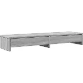 vidaXL Support d'écran avec tiroirs Gris Sonoma 100x27x15 cm