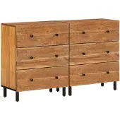 DKD Home Decor Armoires d'appoint 2 pcs. 60x33x75 cm bois massif acacia