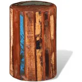 vidaXL Tabouret en vieux bois massif