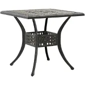 vidaXL Table de jardin bronze 80x80x75 cm fonte d'aluminium