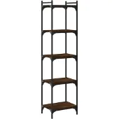 vidaXL Bibliothèque 5 niveaux chêne marron 40x30x154cm bois ingénierie