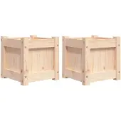 vidaXL Jardinières 2 pcs bois de pin massif