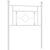 vidaXL Tête de lit de rechange en métal blanc 75 cm