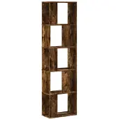 vidaXL Bibliothèque 5 niveaux chêne fumé bois d'ingénierie