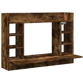 vidaXL Bureau mural chêne fumé 105x48x75 cm bois composite