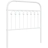 vidaXL Tête de lit de rechange en métal blanc 90 cm