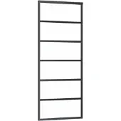 vidaXL Schiebetür 76x205 cm ESG -Glas und Aluminiumschwarz