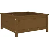 vidaXL Jardinière marron miel 82,5x82,5x39 cm bois massif de pin
