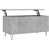 vidaXL Table basse gris béton 90x44,5x45 cm Bois composite