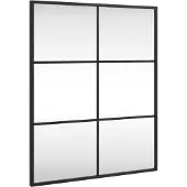 vidaXL Miroir mural noir 50x60 cm rectangulaire fer