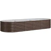 vidaXL Lit surélevé de jardin Acier galvanisé marron