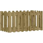 vidaXL Lit surélevé Design clôture à lattes 100x50x50 cm Bois de pin imprégné