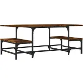 vidaXL Table basse chêne fumé 100x50,5x40 cm bois composite