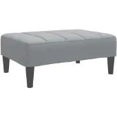 vidaXL Repose-pied gris clair 77x55x31 cm tissu