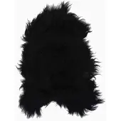 vidaXL Housse de chaise en peau de mouton islandaise Noir 70x110 cm
