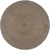 vidaXL Tapis fait à la main Jute Rond 210 cm Gris