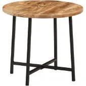 vidaXL Table basse 45x45x40 cm bois massif mangue et fer